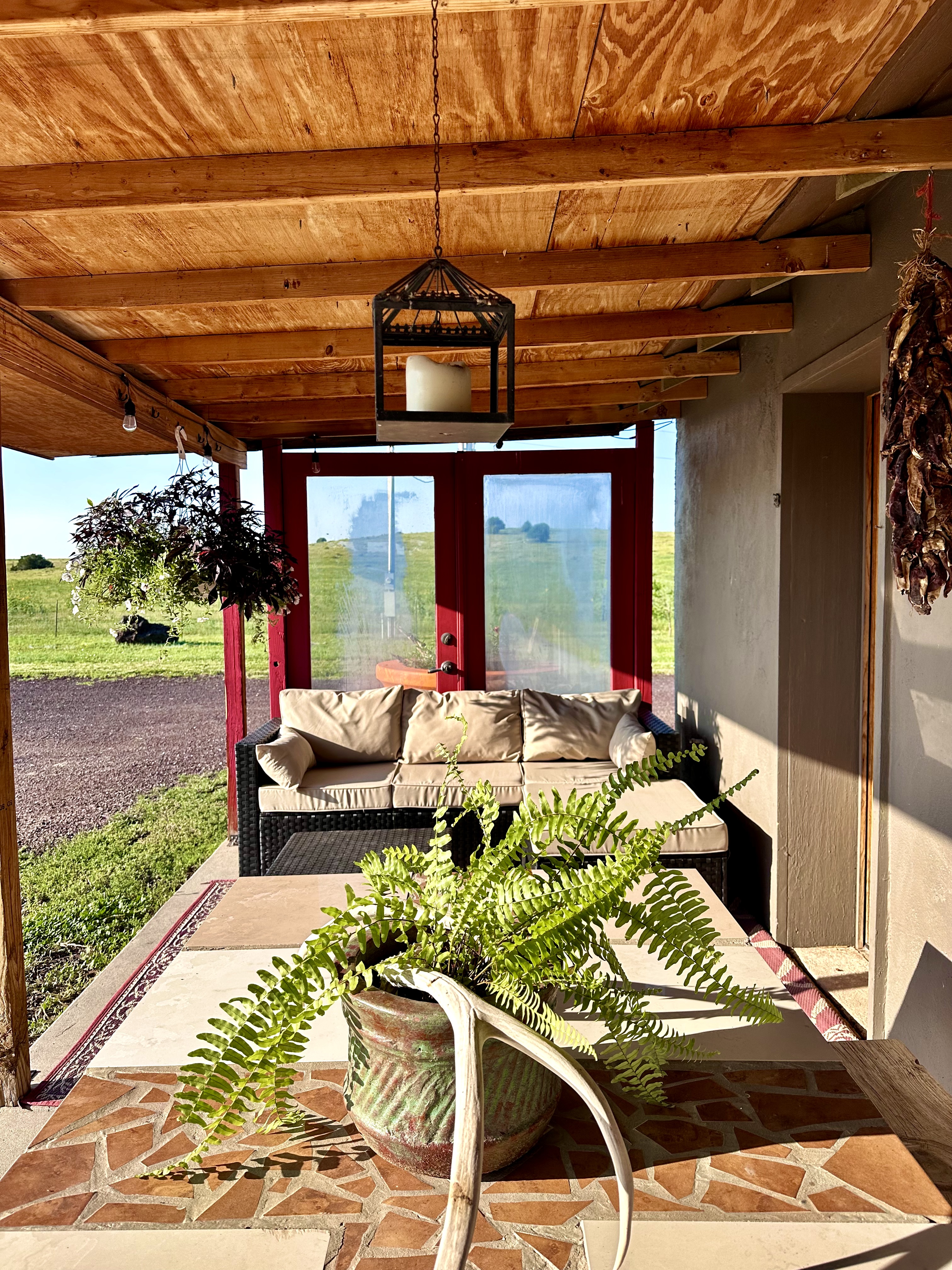 Capulin Volcano View House on a working cattle ranch in Des Moines New Mexico