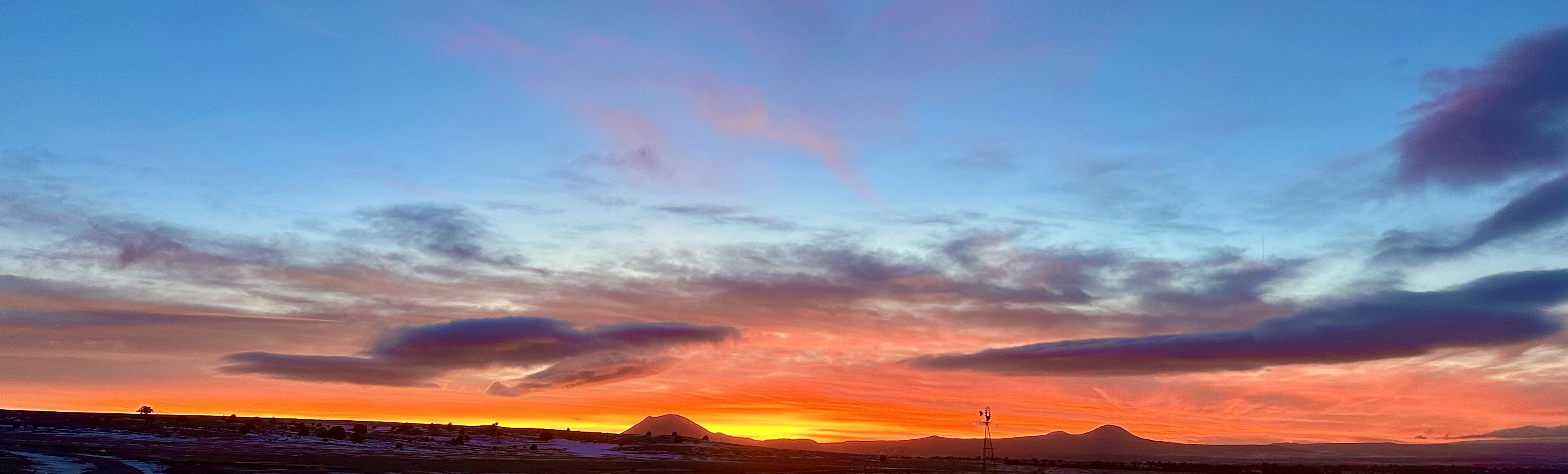 Capulin Volcano viewed from a working cattle ranch in northeastern New Mexico